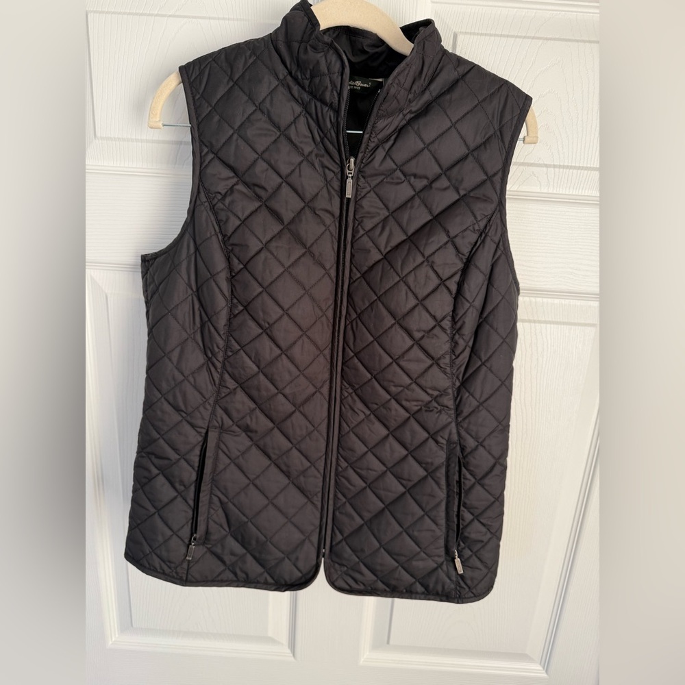 Eddie Bauer Women's black Quilted Vest M